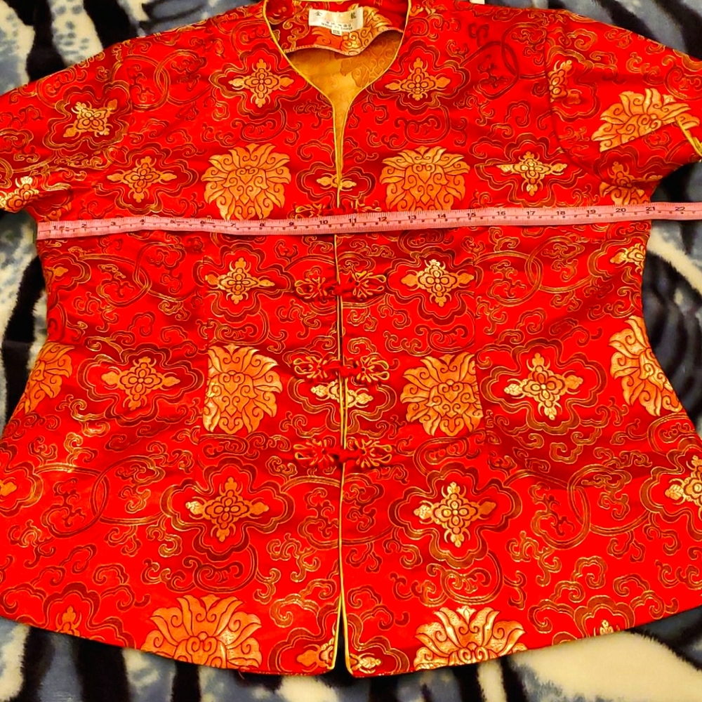 NWOT Asian Satin Top